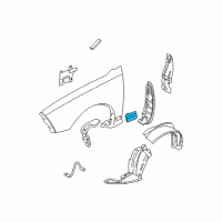 OEM 2002 Pontiac Sunfire Molding Asm, Front Fender Center Rear- LH (Paint To Match) Diagram - 88892081