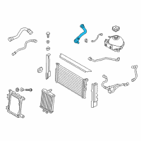 OEM 2014 BMW 328i GT xDrive Radiator Coolant Hose Diagram - 17-12-7-596-837