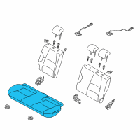 OEM Scion iA Cushion Assembly Diagram - 71460-WB008