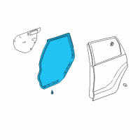 OEM 2008 Pontiac Vibe Weatherstrip, Rear Side Door Diagram - 88969775