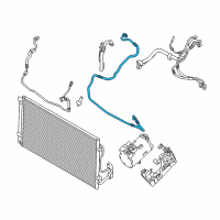 OEM 2014 BMW i8 Pressure Hose, Compressor-Condenser Diagram - 64-50-9-353-263