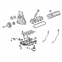 OEM 2014 Chevrolet Corvette Oil Pan Front Seal Diagram - 12666993