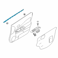 OEM 2017 Nissan Versa Note Seal Assy-Front Door Inside RH Diagram - 80834-3WC0A
