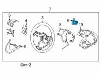 OEM 2022 Hyundai Kona Electric Paddle Shift Switch Assembly, Left Diagram - 96770-K4000-TRY