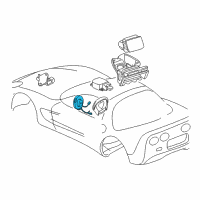 OEM 1998 Chevrolet Corvette Coil Kit, Steering Wheel Inflator Restraint Module Diagram - 26087359