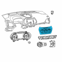 OEM 2017 Jeep Cherokee Air Conditioner And Heater Control Diagram - 5VC89DX9AB