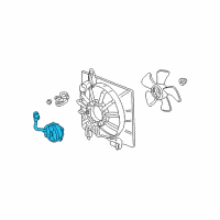 OEM 2002 Honda Civic Motor, Cooling Fan Diagram - 19030-PNA-003