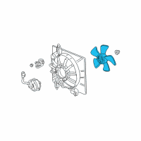 OEM 2004 Acura RSX Fan, Cooling Diagram - 19020-PND-003