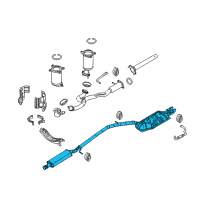 OEM 2010 Ford Taurus Muffler & Pipe Diagram - AG1Z-5230-B