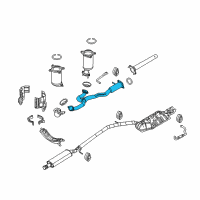 OEM Mercury Front Pipe Diagram - 9G1Z-5G274-D