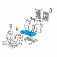 OEM 2013 Dodge Dart Seat Cushion Foam Rear Diagram - 68083608AB