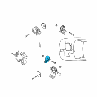 OEM 2005 Chrysler Sebring Bracket-Engine Roll DAMPENER Diagram - MR272203