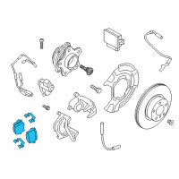 OEM 2019 BMW 540i Rear Disc Brake Pad Set Diagram - 34-21-6-885-451