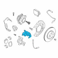 OEM 2021 BMW X4 Brake Caliper Blue Left Diagram - 34-21-6-887-409