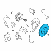 OEM 2022 BMW 530i xDrive Brake Disc, Lightweight, Ventilated, Right Diagram - 34-21-6-882-246