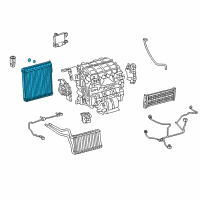 OEM Toyota Prius Evaporator Core Diagram - 88501-47090