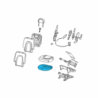 OEM 2003 Lincoln Aviator Seat Cushion Pad Diagram - 2C5Z-7863840-AB