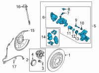 OEM Hyundai Santa Cruz BRAKE ASSY-RR WHEEL, RH Diagram - 58230-K5000