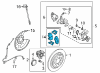 OEM Hyundai Santa Cruz PAD KIT-REAR DISC BRAKE Diagram - 58302-K5A00