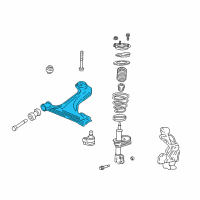 OEM 2004 Oldsmobile Alero Front Lower Control Arm Assembly Diagram - 15216918