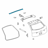OEM 2011 Cadillac CTS Upper Weatherstrip Diagram - 20908086