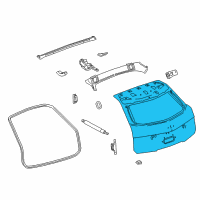 OEM Cadillac Lift Gate Diagram - 20986582