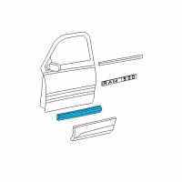 OEM 2005 Dodge Ram 1500 Molding-Front Door Diagram - 5HC18DX8AA