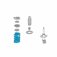OEM 1998 Buick Riviera Front Springs Diagram - 22197212