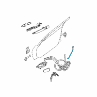 OEM Nissan Maxima Rod Key Lock LH Diagram - 80515-9N01B