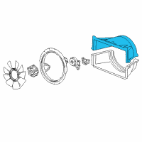 OEM 2012 GMC Sierra 2500 HD Upper Shroud Diagram - 22760017