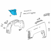 OEM GMC Sierra 2500 HD Splash Shield Diagram - 23163775