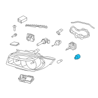 OEM 2008 BMW 135i Bulb Socket, Turn Indicator Diagram - 63-12-6-940-665