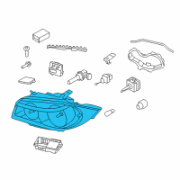 OEM 2011 BMW 128i Front Right Headlight Diagram - 63-11-7-273-842