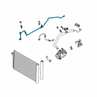 OEM BMW M6 Pressure Hose, Condenser, Evaporator Diagram - 64-50-9-196-488