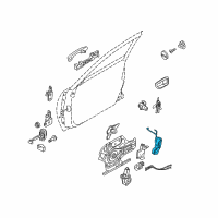 OEM 2004 Kia Amanti Front Door Latch Assembly, Right Diagram - 813203F000