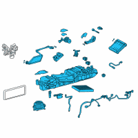 OEM 2016 Lexus LS600h A/C Evaporator Core Repair Kit Diagram - 8703050152