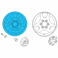 OEM 2002 Infiniti QX4 Aluminum Wheel Diagram - 40300-1W329