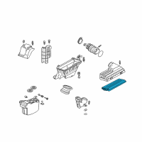 OEM Acura CL Air Cleaner Element Diagram - 17220-PGE-A00