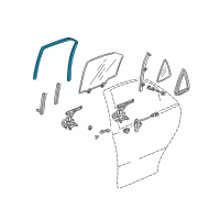 OEM 1999 Honda Accord Channel, Right Rear Door Run Diagram - 72735-S84-A01