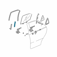 OEM 2001 Honda Accord Channel, Rear Door Run (Lower) Diagram - 72739-S84-A01