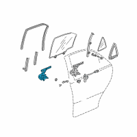 OEM 1999 Honda Accord Regulator Assembly, Right Rear Door (Manual) Diagram - 72710-S84-A11