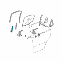 OEM 1999 Honda Accord Sash, L. RR. Door (Lower) (FR) Diagram - 72770-S84-A01