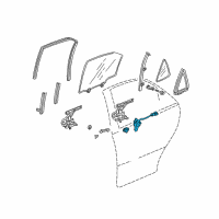 OEM Honda Accord Motor Assembly, Right Rear Window Diagram - 72715-S84-A01