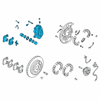 OEM Kia Stinger Rear Wheel Brake Assembly Diagram - 58230J5000