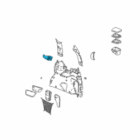 OEM 2000 Oldsmobile Silhouette Holder, Body Side Trim Panel Cup Diagram - 10312106