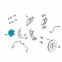 OEM 2009 Lincoln MKS Front Hub Diagram - BT4Z-1104-B