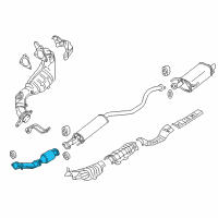 OEM Nissan Juke Exhaust Tube Assembly, Front Diagram - 20010-1KM0B