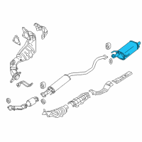 OEM Nissan Juke Exhaust, Main Muffler Assembly Diagram - 20100-3YW2A