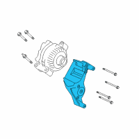 OEM Ford E-150 Club Wagon Alternator Mount Bracket Diagram - 1L3Z-10A313-AA