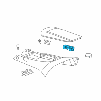 OEM Chevrolet Hinge Asm-Front Floor Console Compartment Door Diagram - 10324493